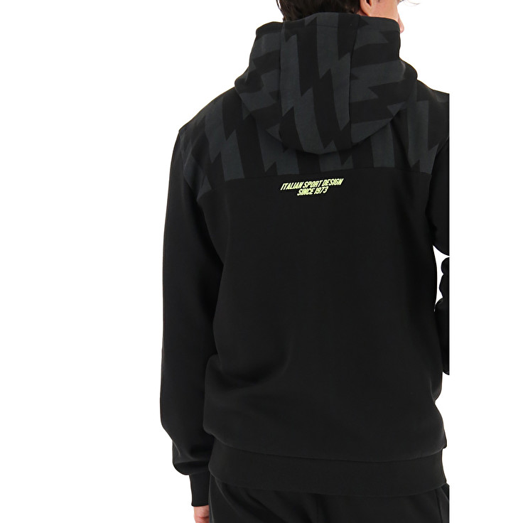 Men Lotto Logo Vi Fz Hd Fl Sweatshirts Black | 10349-ZIWF