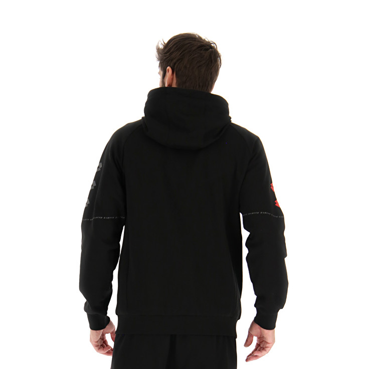 Men Lotto Logo Viii Fz Hd Sweatshirts Black | 59638-BYPT