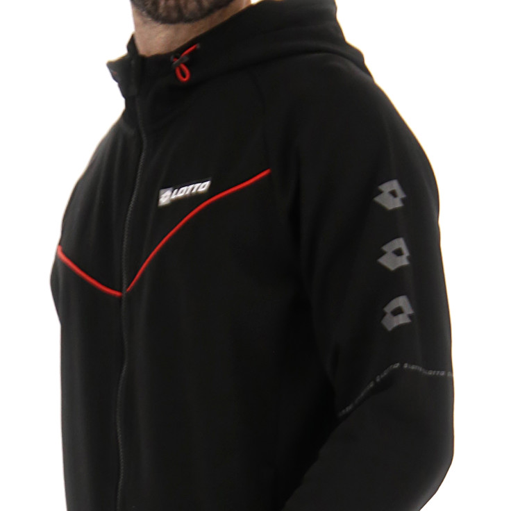 Men Lotto Logo Viii Fz Hd Sweatshirts Black | 59638-BYPT