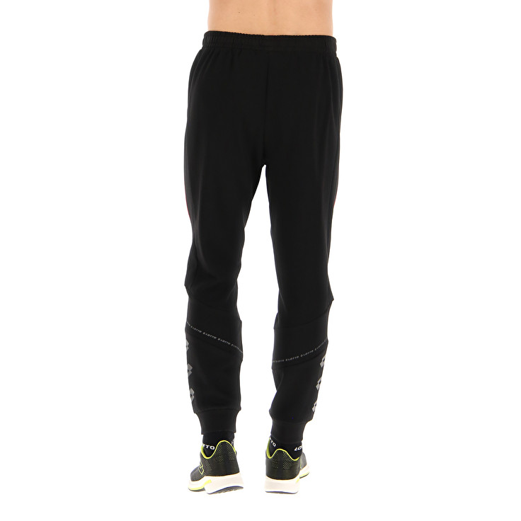 Men Lotto Logo Viii Sport Pants Black | 60193-ILNY