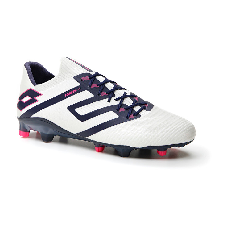 Men Lotto Maestro 100 Iv Fg Soccer Shoes White / Navy / Blue | 08931-GXMU