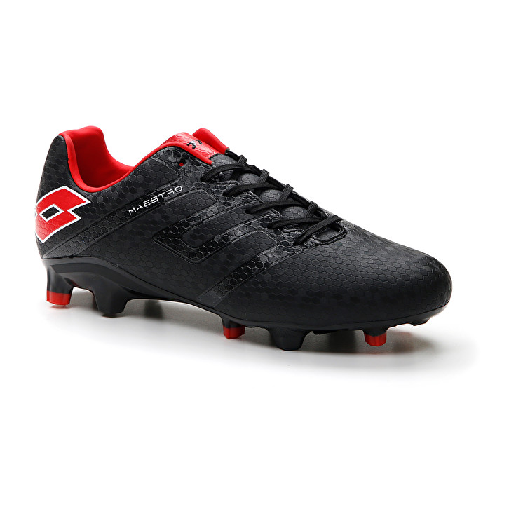 Men Lotto Maestro 700 Iv Fg Soccer Shoes Black / Red | 49068-MBTP