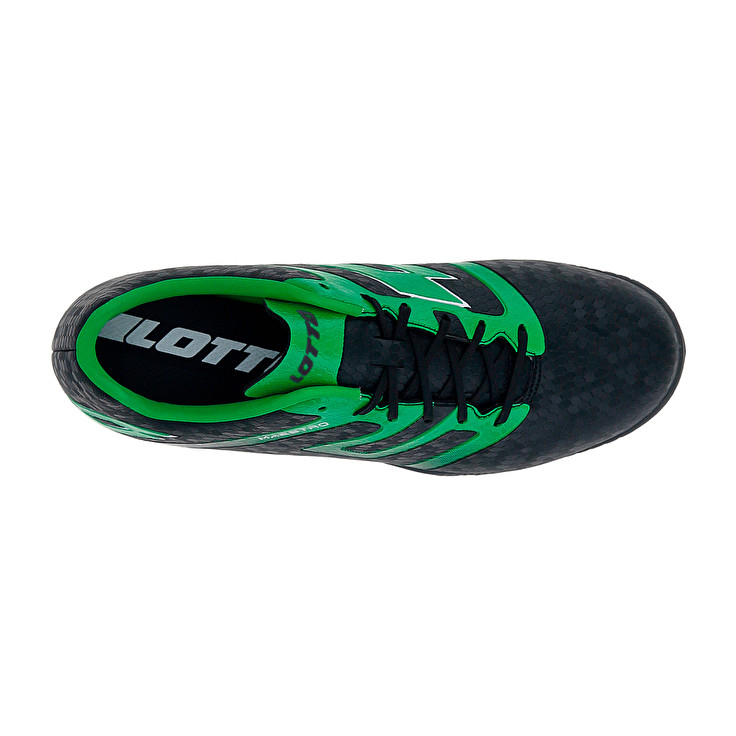 Men Lotto Maestro 700 V Tf Soccer Shoes Black / Green | 87291-WNCM
