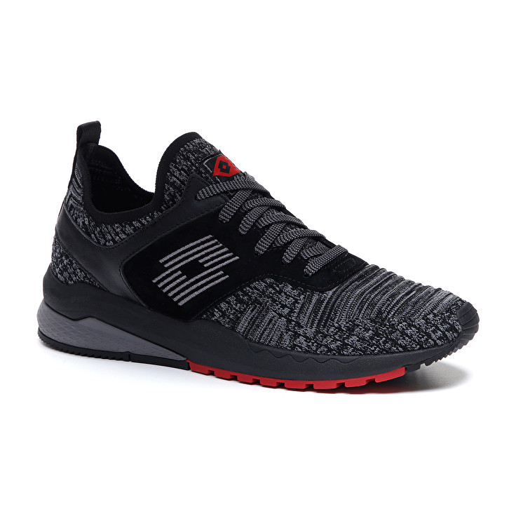 Men Lotto Marathon Knit Leggenda Black / Light | 30249-OGFA
