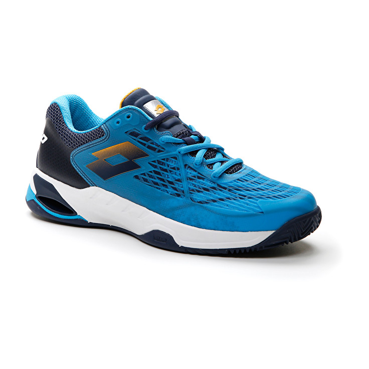 Men Lotto Mirage 100 Cly Tennis Shoes Blue / Navy / Blue | 52487-JTYE