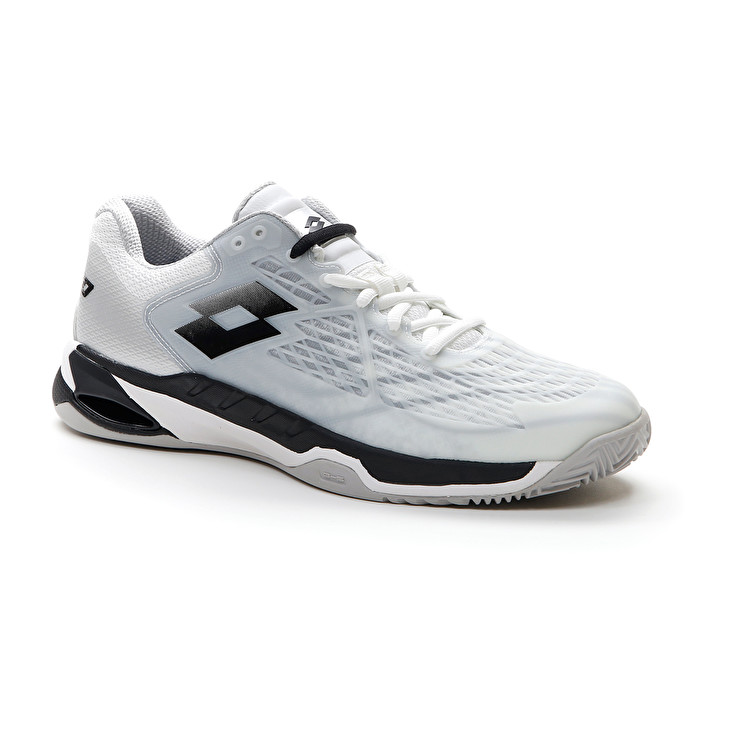 Men Lotto Mirage 100 Cly Tennis Shoes White / Black / Silver | 92310-JZIW