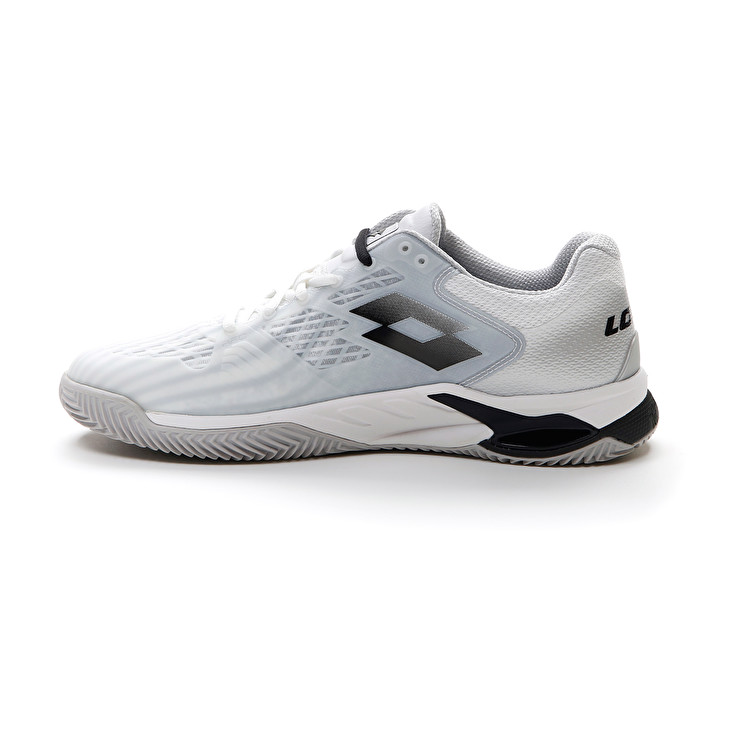 Men Lotto Mirage 100 Cly Tennis Shoes White / Black / Silver | 92310-JZIW
