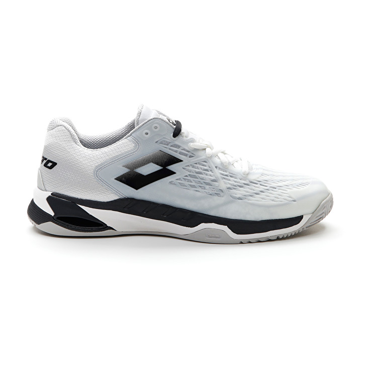 Men Lotto Mirage 100 Cly Tennis Shoes White / Black / Silver | 92310-JZIW