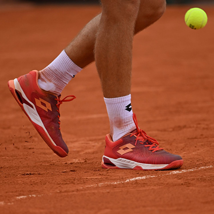 Men Lotto Mirage 100 Ii Cly Tennis Shoes Red / Brown / Red / Pink | 95021-JRHQ