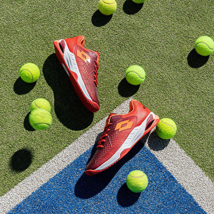 Men Lotto Mirage 100 Ii Spd Tennis Shoes Red / Brown / Red / Pink | 81734-SVRY