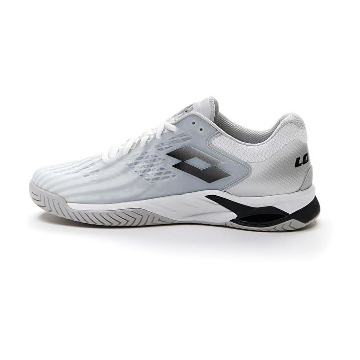 Men Lotto Mirage 100 Spd Tennis Shoes White / Black / Silver | 43210-HJEC
