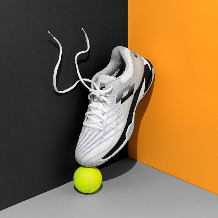 Men Lotto Mirage 100 Spd Tennis Shoes White / Black / Silver | 43210-HJEC