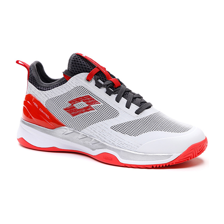 Men Lotto Mirage 200 Cly Tennis Shoes White / Red | 84962-ABVN