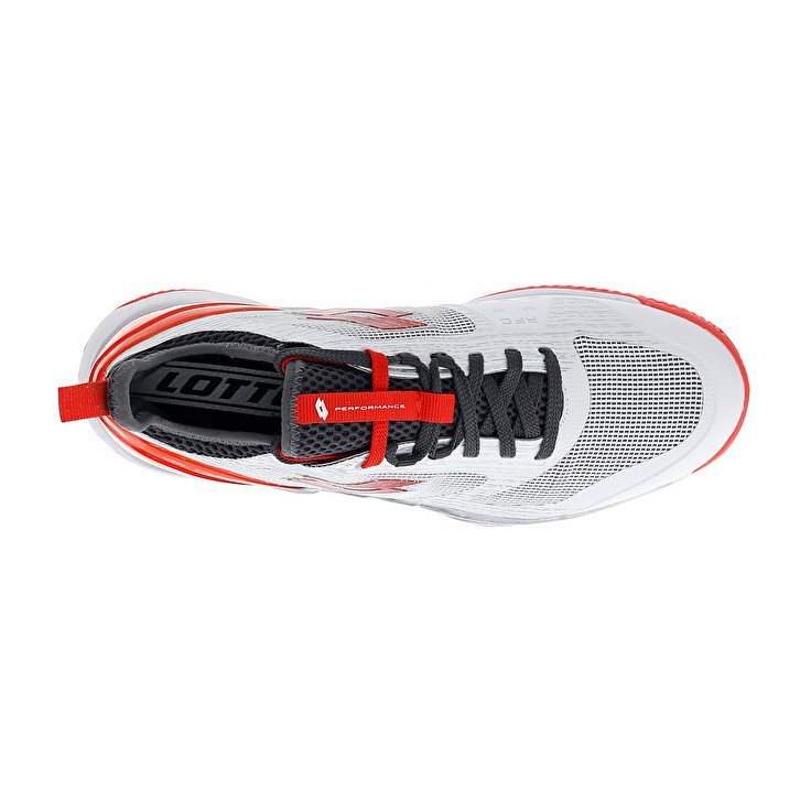 Men Lotto Mirage 200 Cly Tennis Shoes White / Red | 84962-ABVN