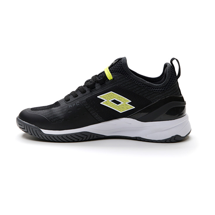 Men Lotto Mirage 200 Spd Tennis Shoes Black / Green | 69173-SXNZ