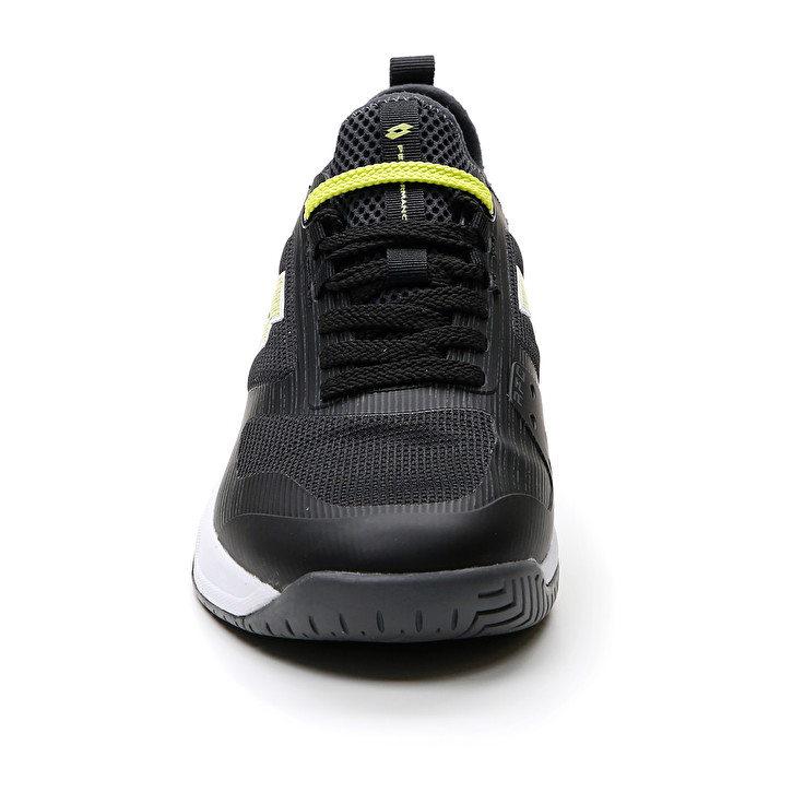 Men Lotto Mirage 200 Spd Tennis Shoes Black / Green | 69173-SXNZ