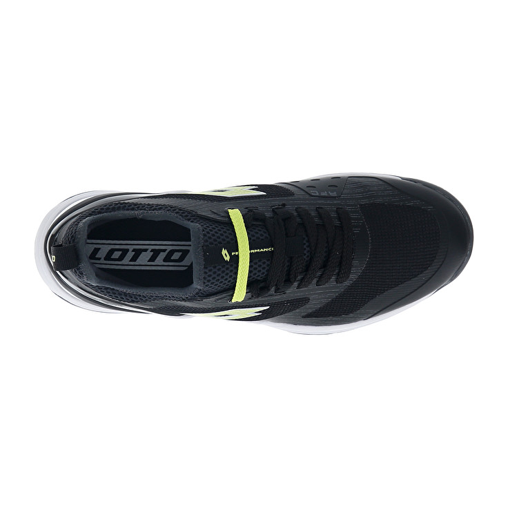 Men Lotto Mirage 200 Spd Tennis Shoes Black / Green | 69173-SXNZ