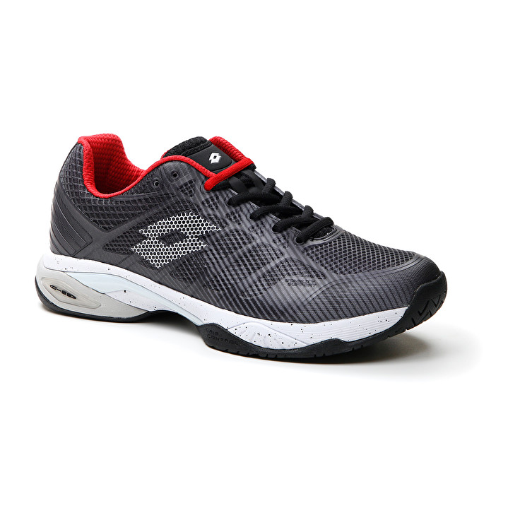 Men Lotto Mirage 300 Iii Spd Tennis Shoes Black / White / Red | 49510-PFLT