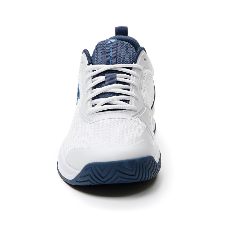 Men Lotto Mirage 600 Alr Tennis Shoes White / Dark / Blue / Light | 70836-AGKO