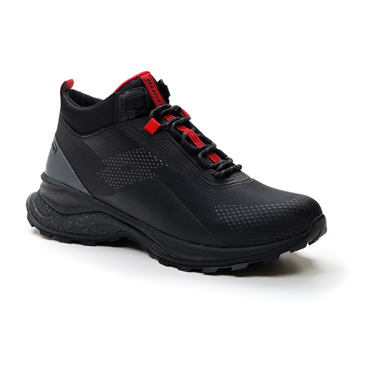 Men Lotto Moonrun 300 Ii Mid Hd Running Shoes Black | 56148-ALMZ