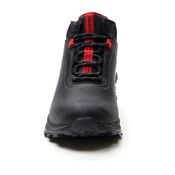 Men Lotto Moonrun 300 Ii Mid Hd Running Shoes Black | 56148-ALMZ