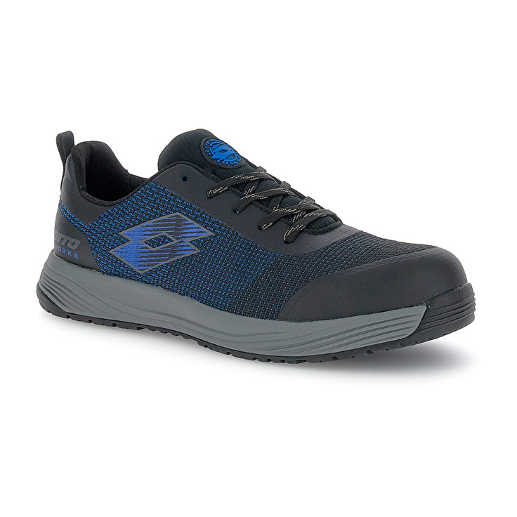 Men Lotto Move 400 S1pl Sr Hro Safety Shoes Black / Blue | 17658-CKXG