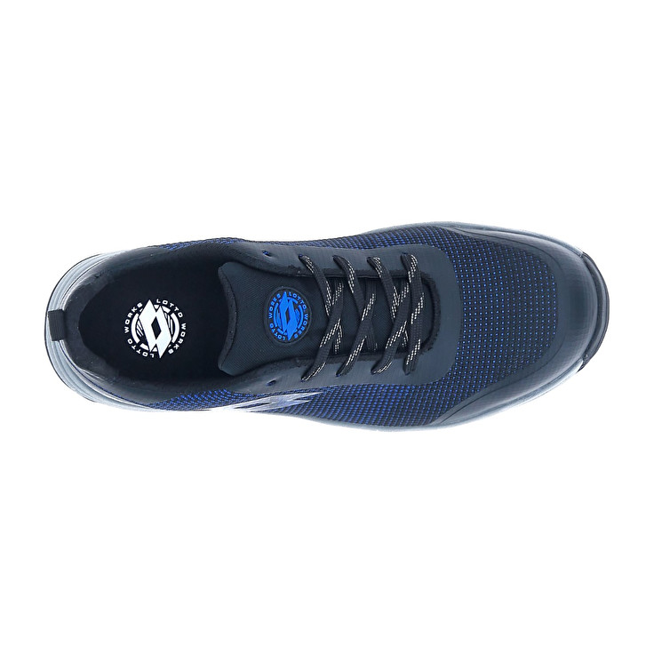 Men Lotto Move 400 S1pl Sr Hro Safety Shoes Black / Blue | 17658-CKXG