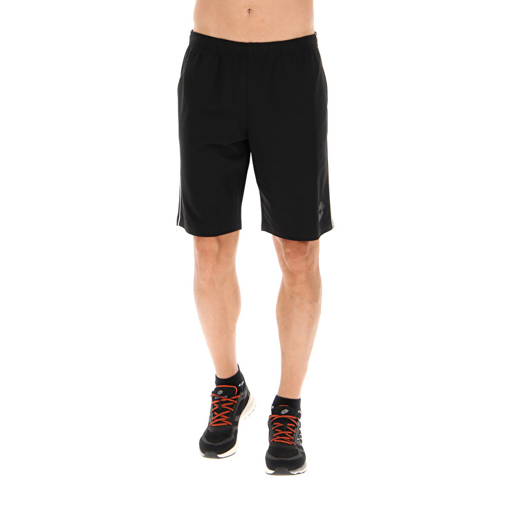 Men Lotto Msc Bermuda Ii Shorts Black | 85046-ITDA