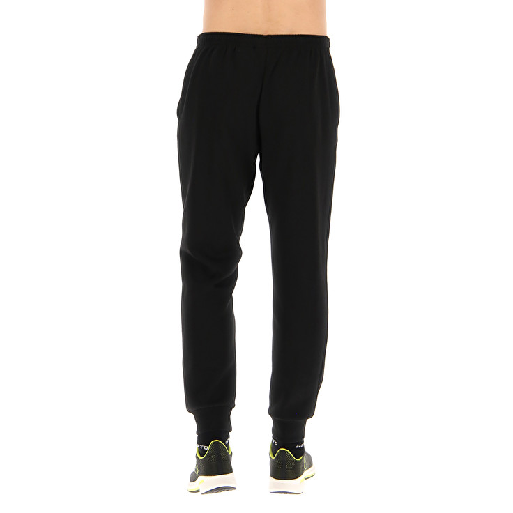 Men Lotto Msc Cuff Rib Sport Pants Black | 69421-YPEL
