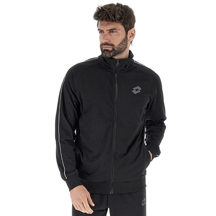 Men Lotto Msc Fz Ii Sweatshirts Black | 65902-NFOJ