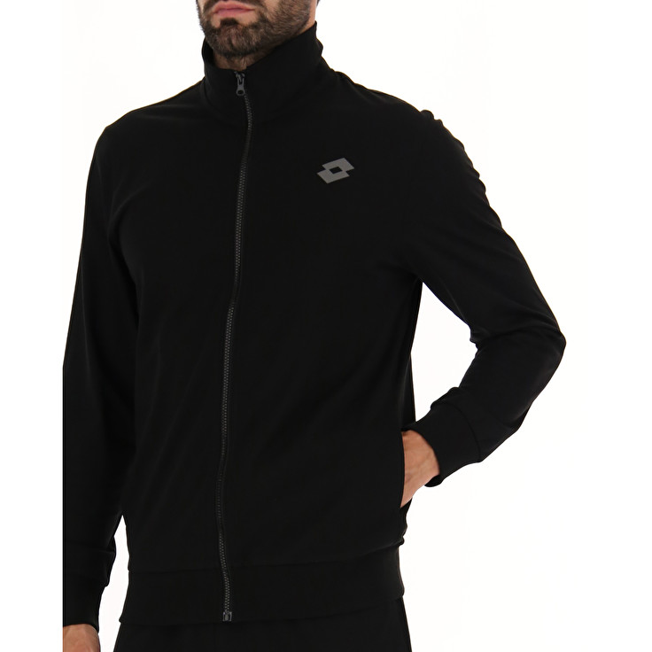Men Lotto Msc Fz Sweatshirts Black | 91546-BGVM