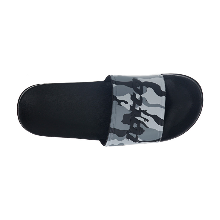 Men Lotto Oceania Camo Slippers Black / Grey / Light | 84259-ZNGU