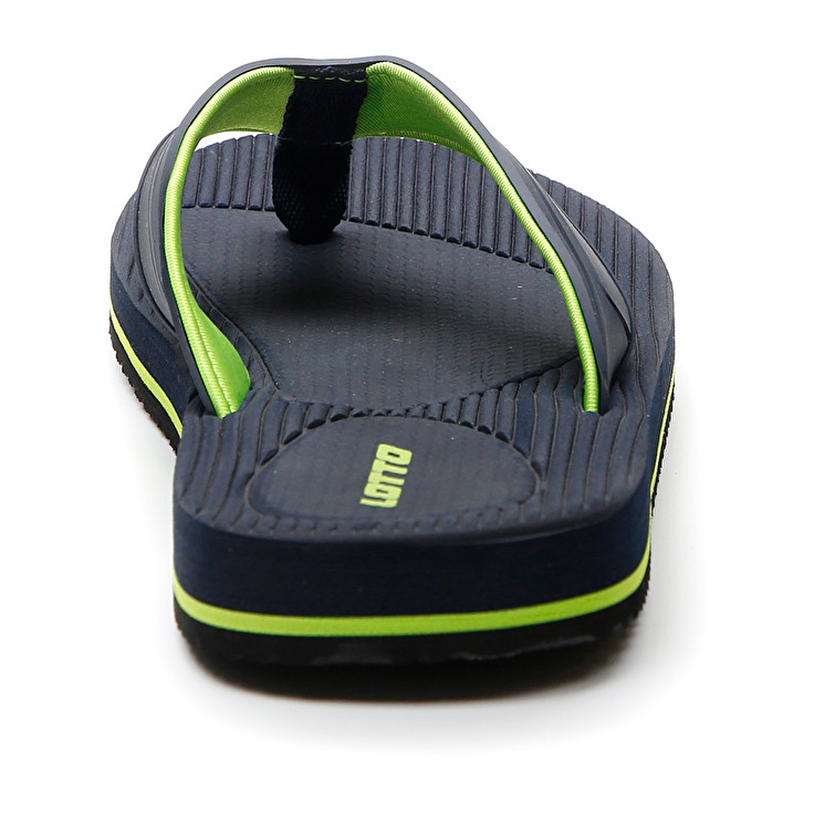 Men Lotto Paros Flip Slippers Black | 45289-GBTZ