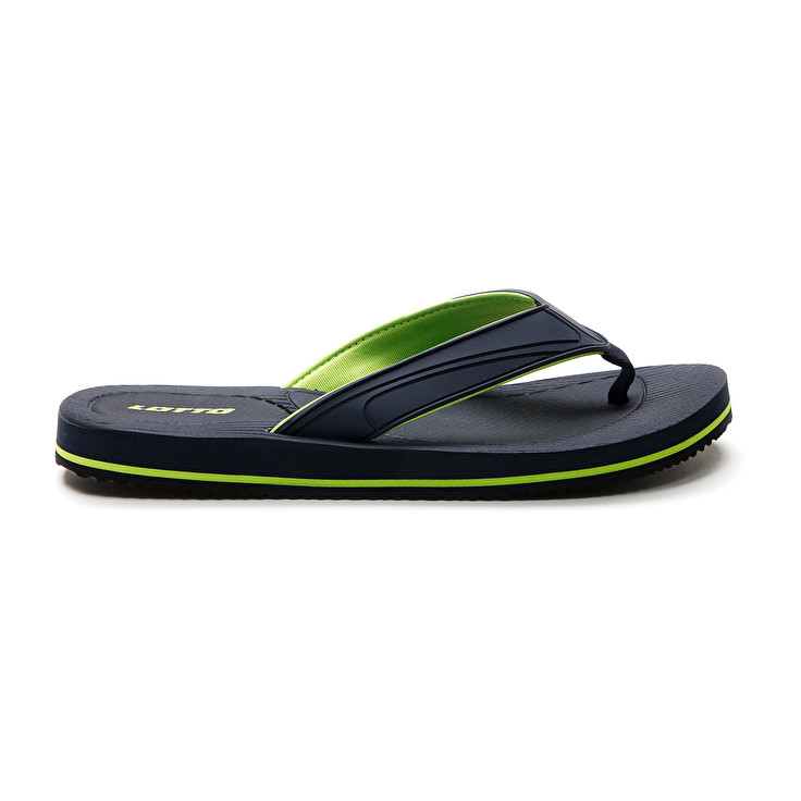 Men Lotto Paros Flip Slippers Black | 45289-GBTZ