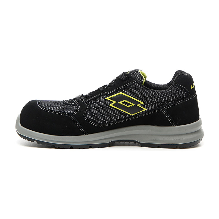 Men Lotto Race 250 S1p Sd Safety Shoes Black / Green | 52897-RLZB