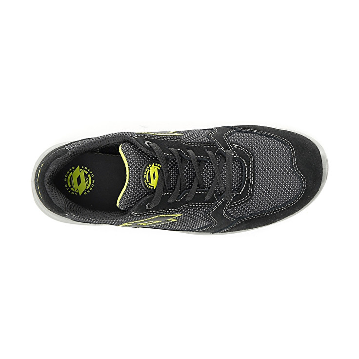 Men Lotto Race 250 S1p Sd Safety Shoes Black / Green | 52897-RLZB