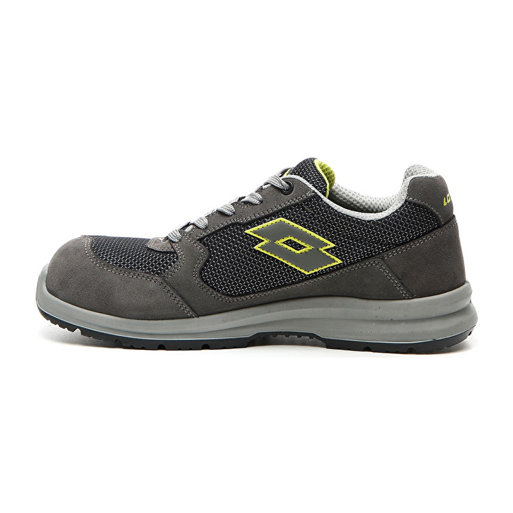 Men Lotto Race 250 S1p Sd Safety Shoes Grey / Green | 37294-WSFJ