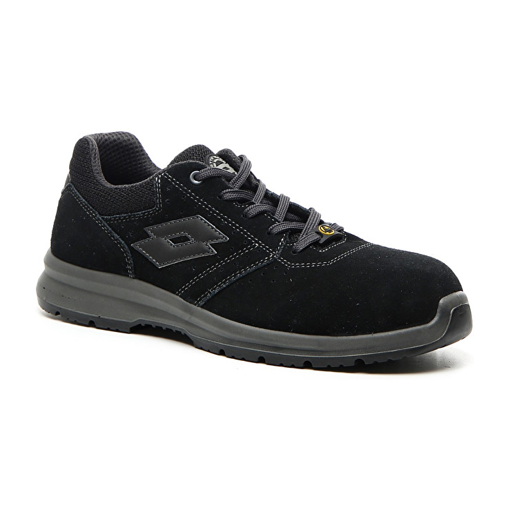 Men Lotto Race 401 Esd S1p Sd Safety Shoes Black | 69123-WOGB
