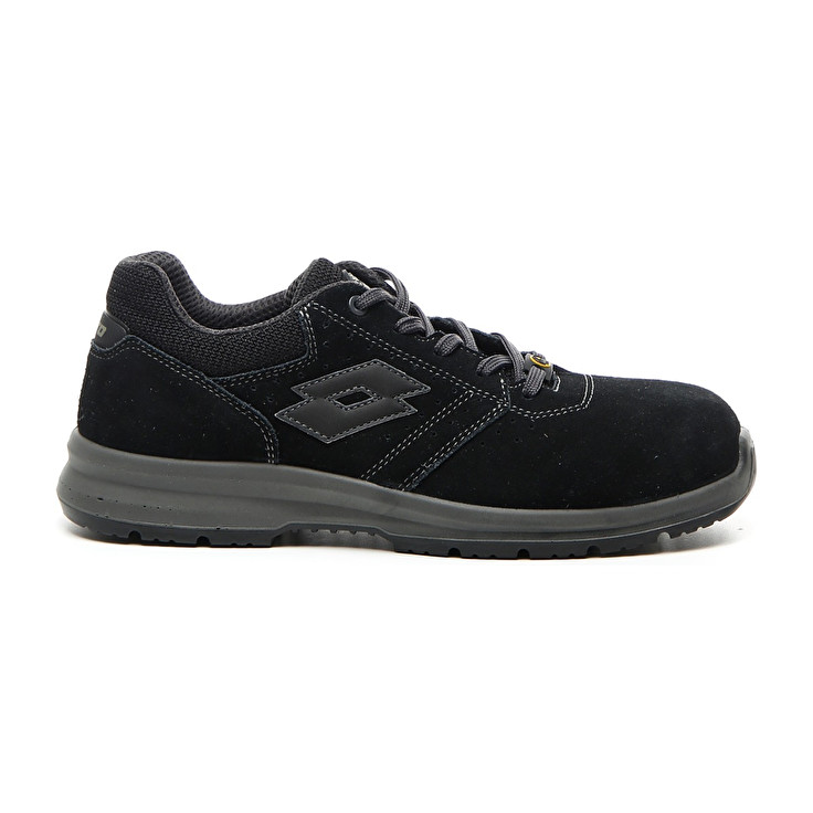 Men Lotto Race 401 Esd S1p Sd Safety Shoes Black | 69123-WOGB