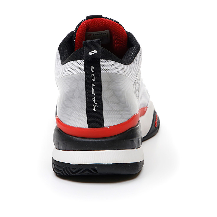 Men Lotto Raptor Hyperpulse 100 Cly Tennis Shoes White / Black / Red | 10536-KENC