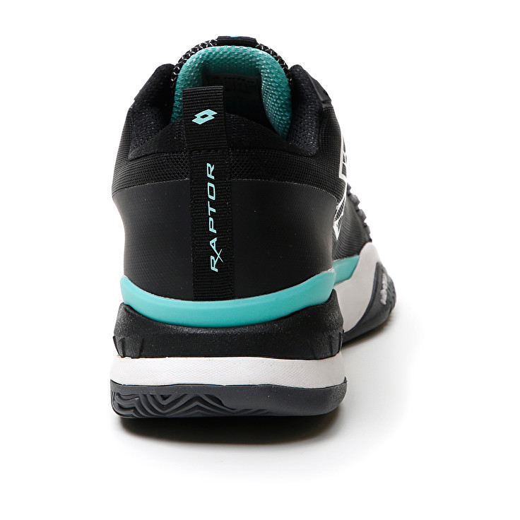 Men Lotto Raptor Hyperpulse 100 Cly Tennis Shoes Black / White / Green | 98524-PGOA