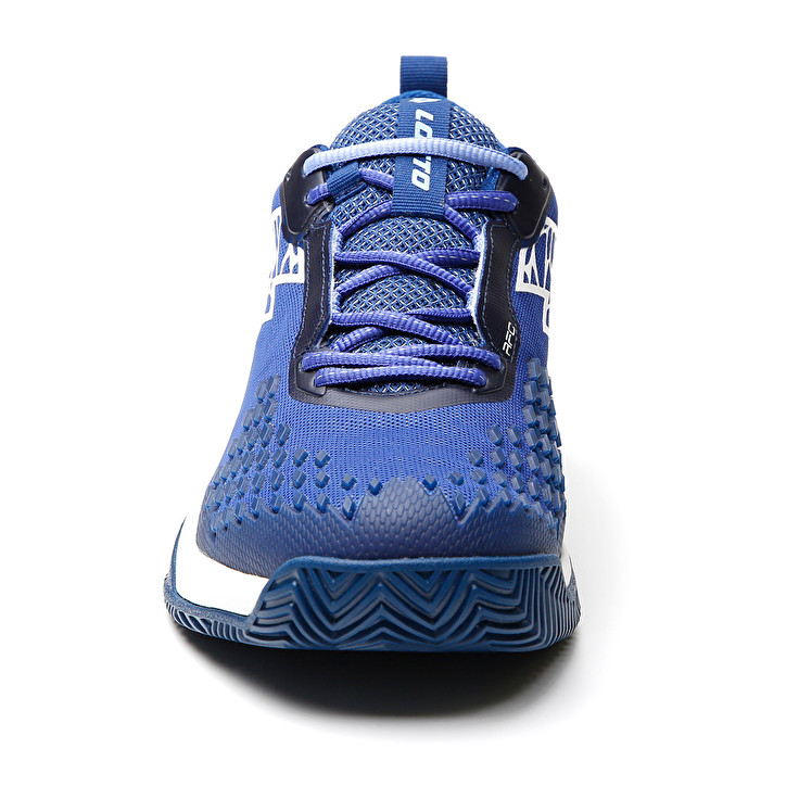 Men Lotto Raptor Hyperpulse 100 Cly Tennis Shoes Royal / White / Blue | 45963-MRZB