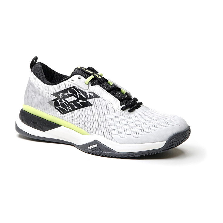 Men Lotto Raptor Hyperpulse 100 Cly Tennis Shoes White / Black / Green | 21630-HMGZ