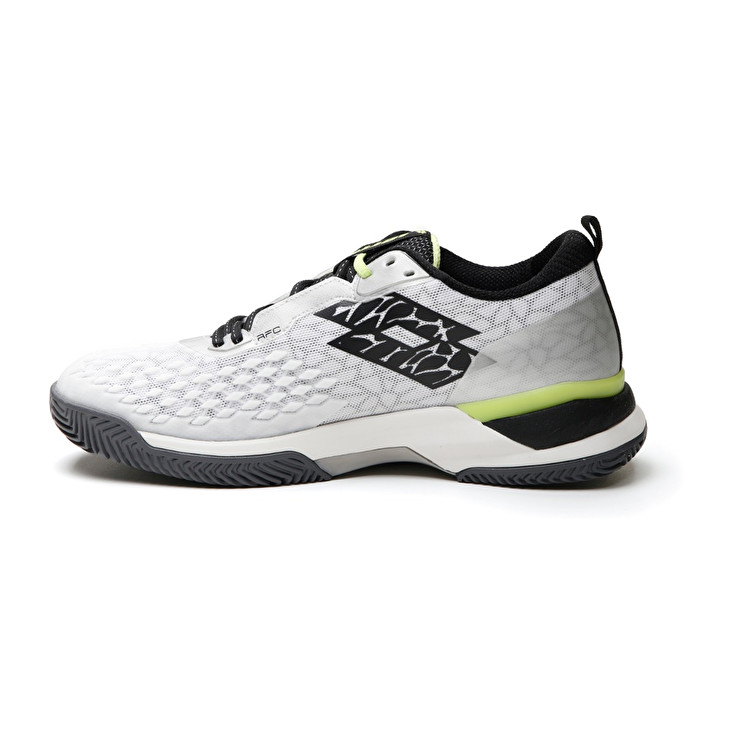Men Lotto Raptor Hyperpulse 100 Cly Tennis Shoes White / Black / Green | 21630-HMGZ