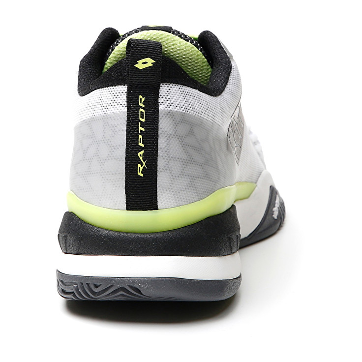 Men Lotto Raptor Hyperpulse 100 Cly Tennis Shoes White / Black / Green | 21630-HMGZ