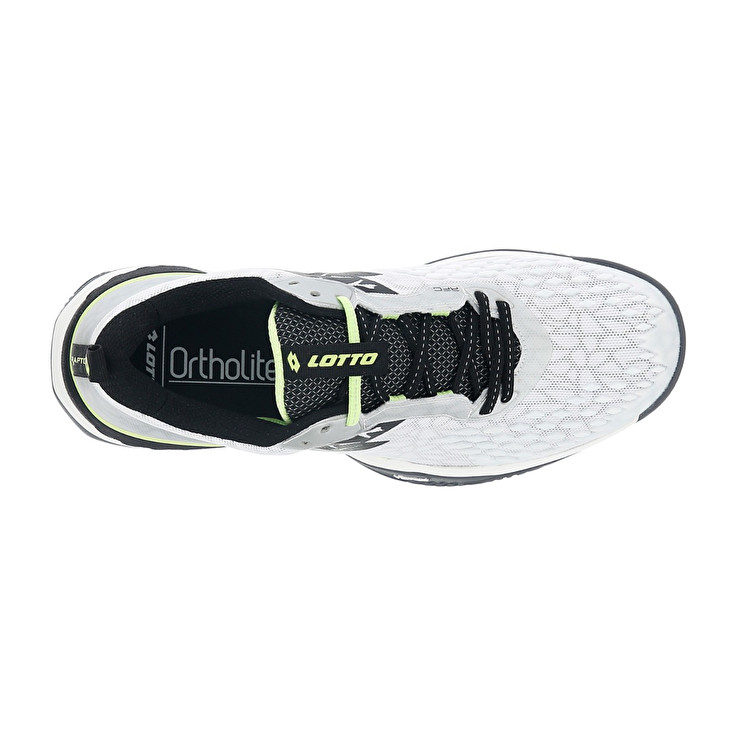 Men Lotto Raptor Hyperpulse 100 Cly Tennis Shoes White / Black / Green | 21630-HMGZ