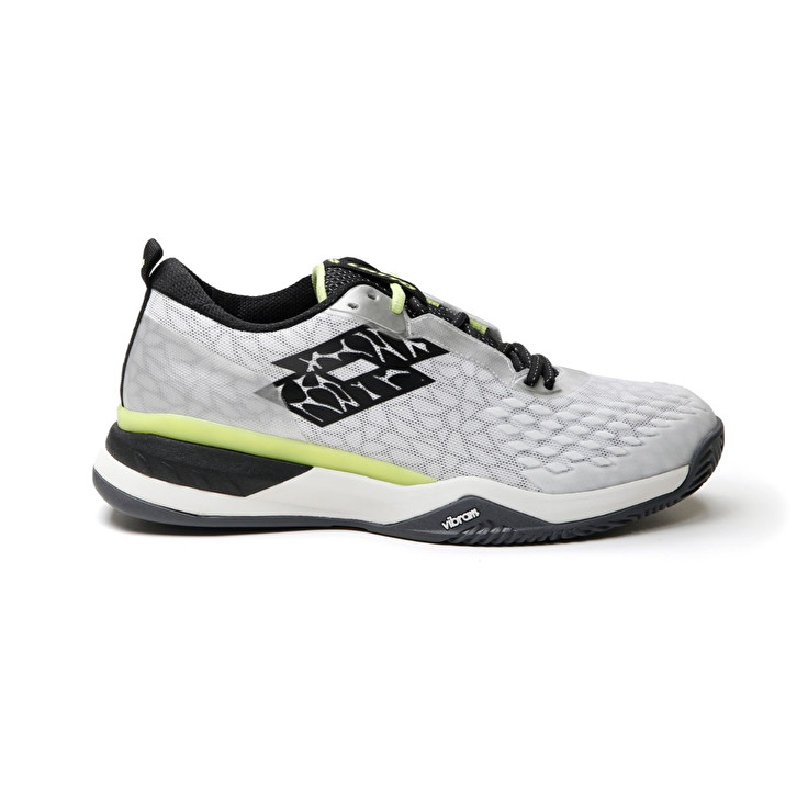 Men Lotto Raptor Hyperpulse 100 Cly Tennis Shoes White / Black / Green | 21630-HMGZ