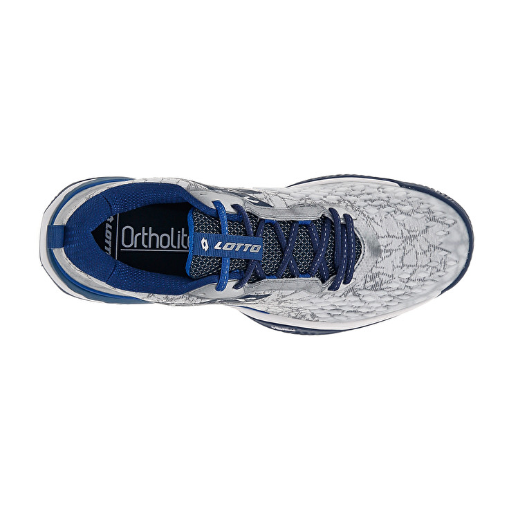 Men Lotto Raptor Hyperpulse 100 Ii Cly Tennis Shoes Silver / Blue | 53796-AEWI