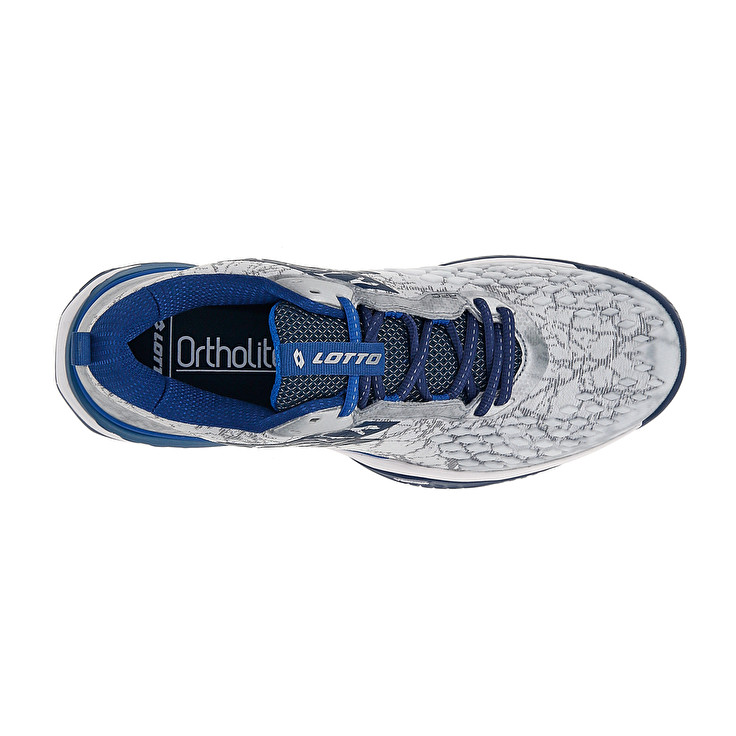 Men Lotto Raptor Hyperpulse 100 Ii Spd Tennis Shoes Silver / Blue | 98347-FDWY