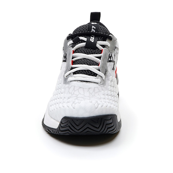 Men Lotto Raptor Hyperpulse 100 Spd Tennis Shoes White / Black / Red | 09342-RPIA